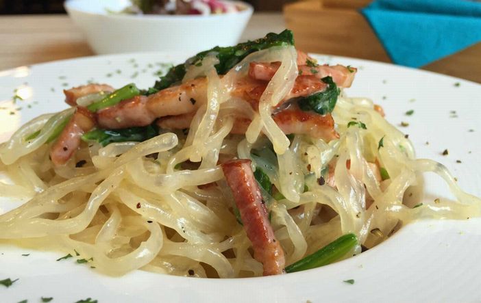 Konnyaku carbonara recipe - a healthy choice!
&ndash; ichibajunction
