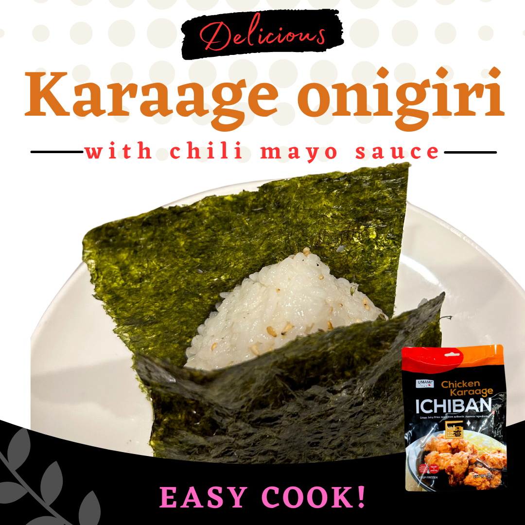 Karaage onigiri with chili mayo sauce 唐揚げおにぎり チリマヨソース味 ichibajunction
