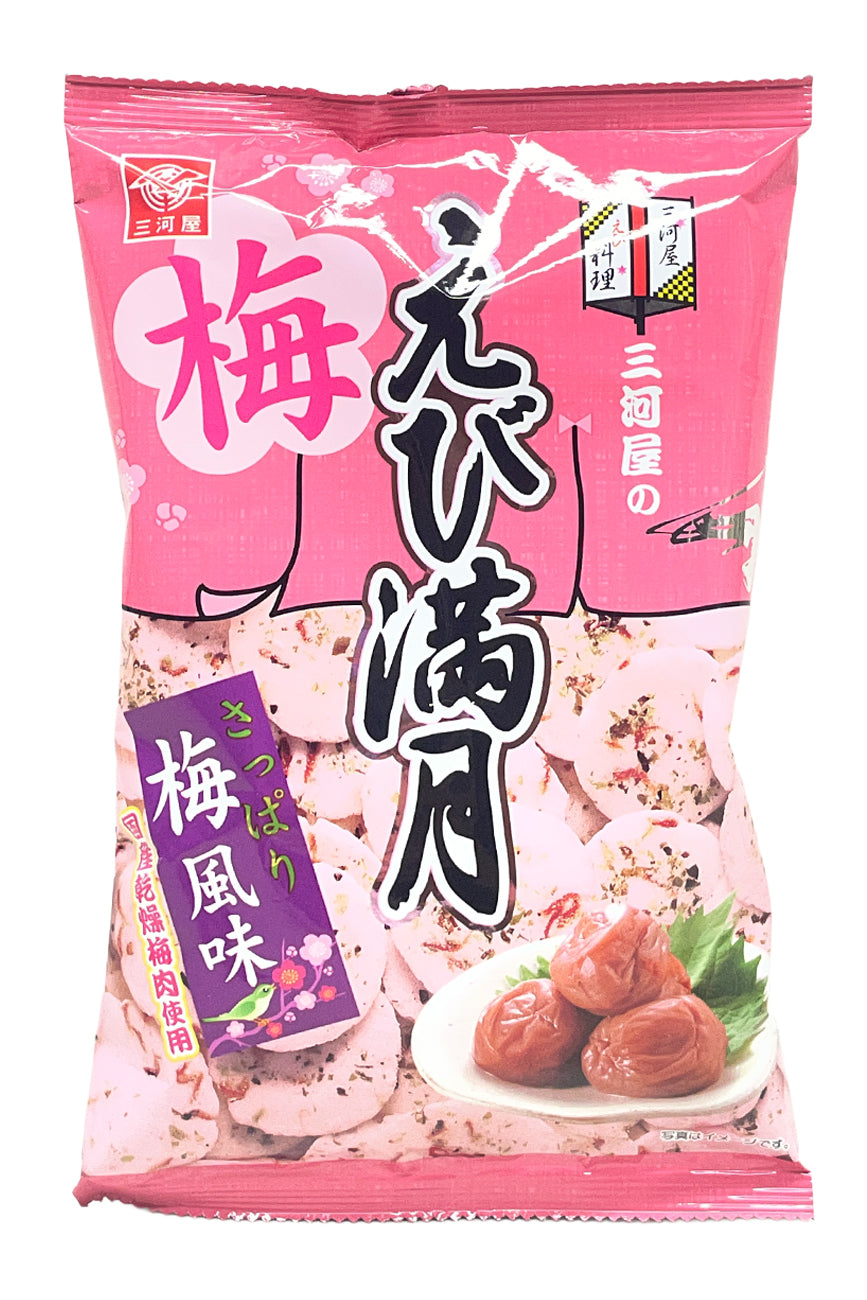 NAGOMIの梅『sachi』8kg MIKAWAYA Ebimangetsu Shrimp Crackers (Ume Flavour) 68g - ICHIBA