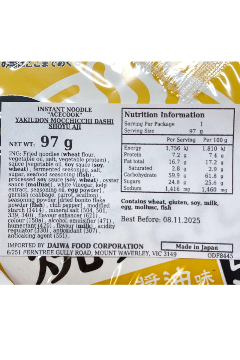 ACECOOK Yakiudon Mocchicchi Dashi Shoyu 97g
