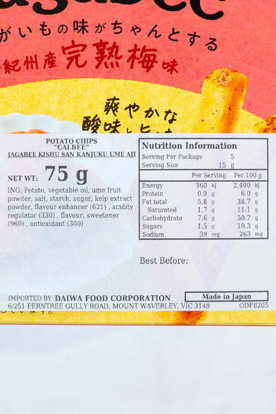 CALBEE Jagabee Kanjuku Ume from Kishu 75g