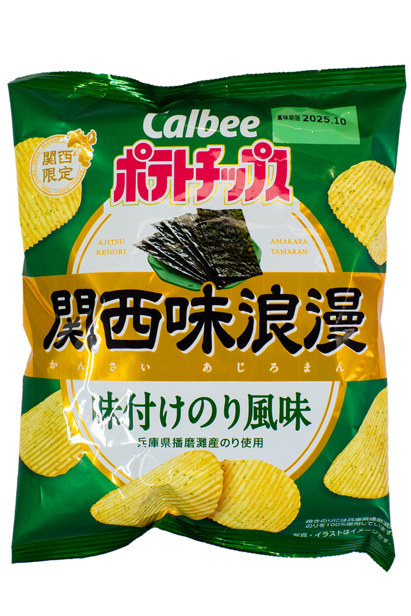 CALBEE Potato Chips Kansai Aji Roman Ajitsuke Nori Fumi 60g
