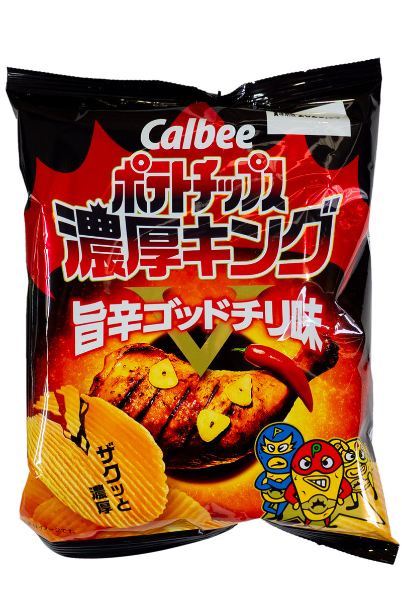 CALBEE Potato Chips Noko King Umakara God Chili Aji 55g