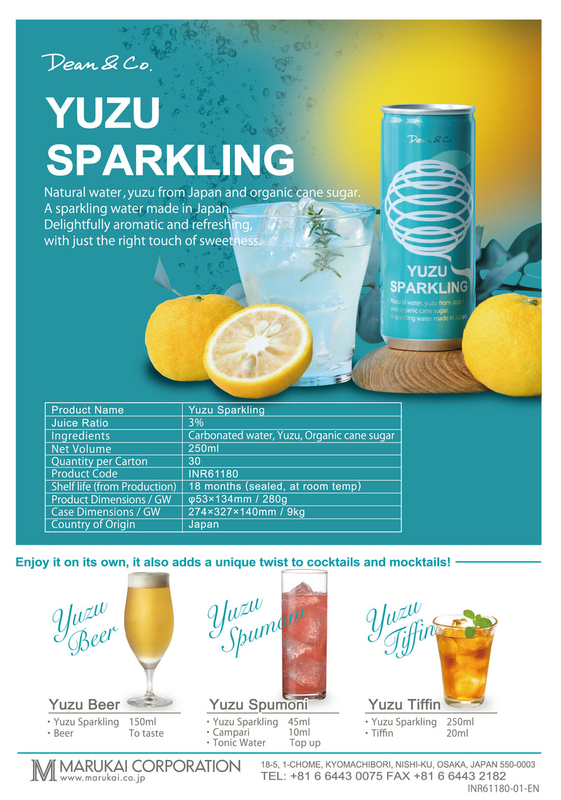 Marukai Dean & Co. Yuzu Sparkling 250ml