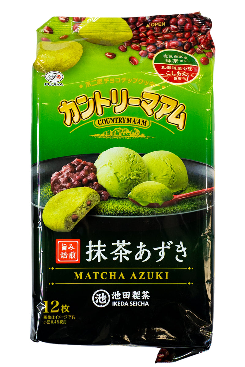 FUJIYA Country Maam Matcha Azuki 120g (12pcs x 10g)