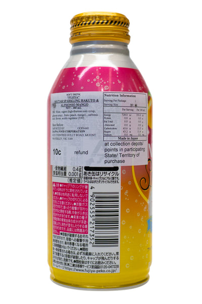 FUJIYA Nectar Sparkling Hakuto Peach & Alphonso Mango 380ml