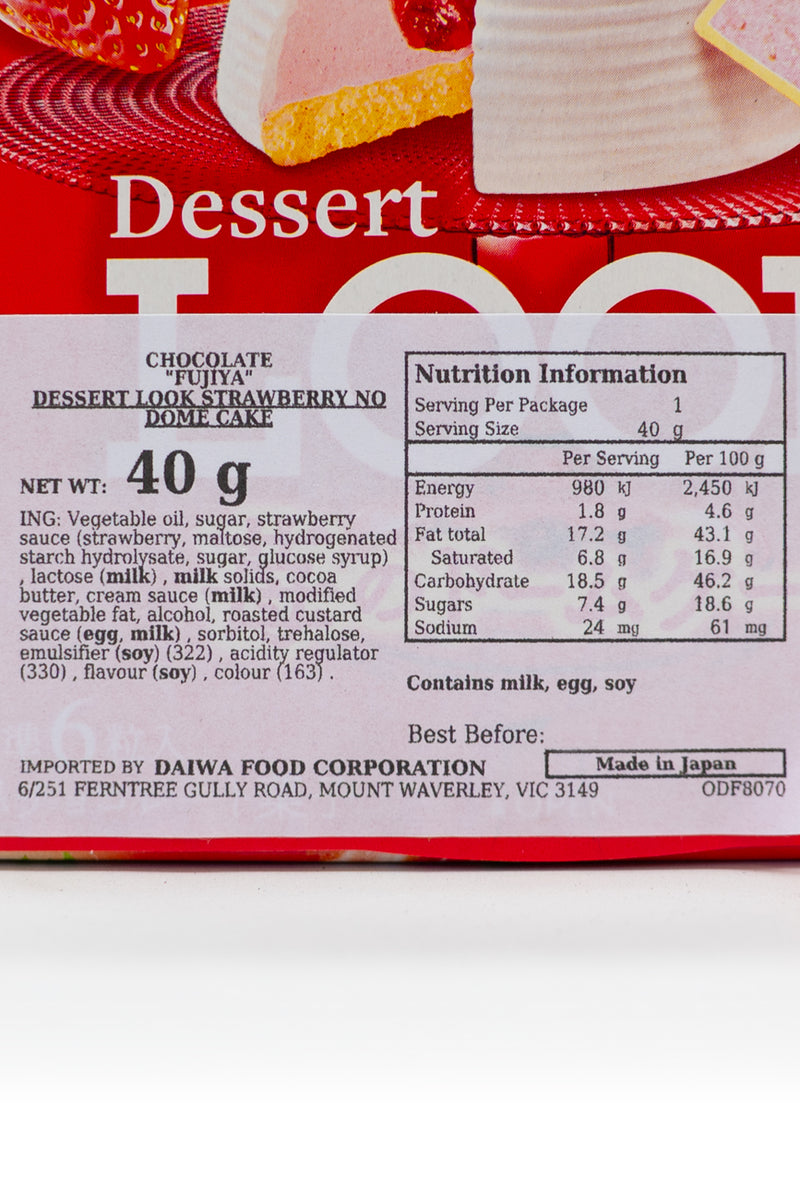 FUJIYA Dessert Look Strawberry Dome Cake 40g