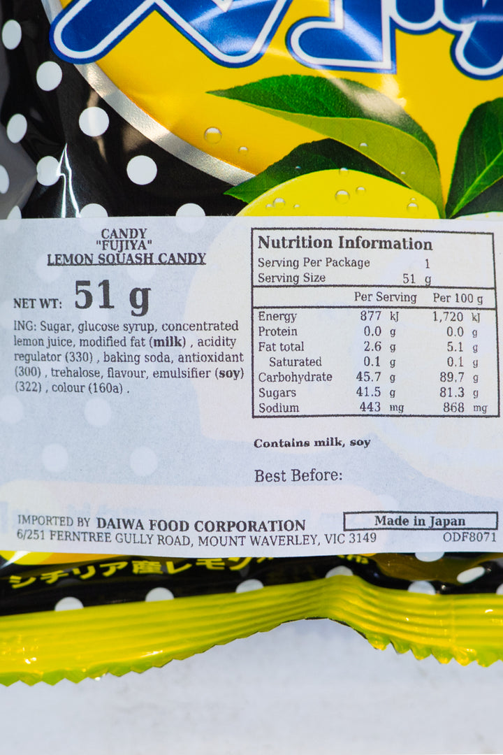 FUJIYA Lemon Squash Candy 51g-Ichiba Junction – ichibajunction