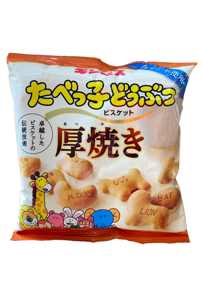 GINBISU Atsuyaki Thick-Baked Tabekko Doubutsu Zoo Biscuits  55g