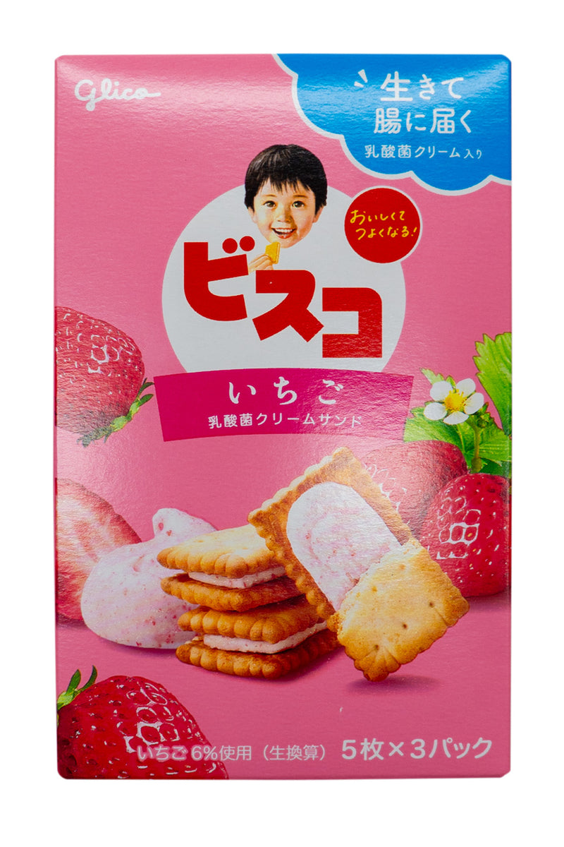 Glico BISCO ICHIGO Strawberry 64.5g (5pcX3pkt)