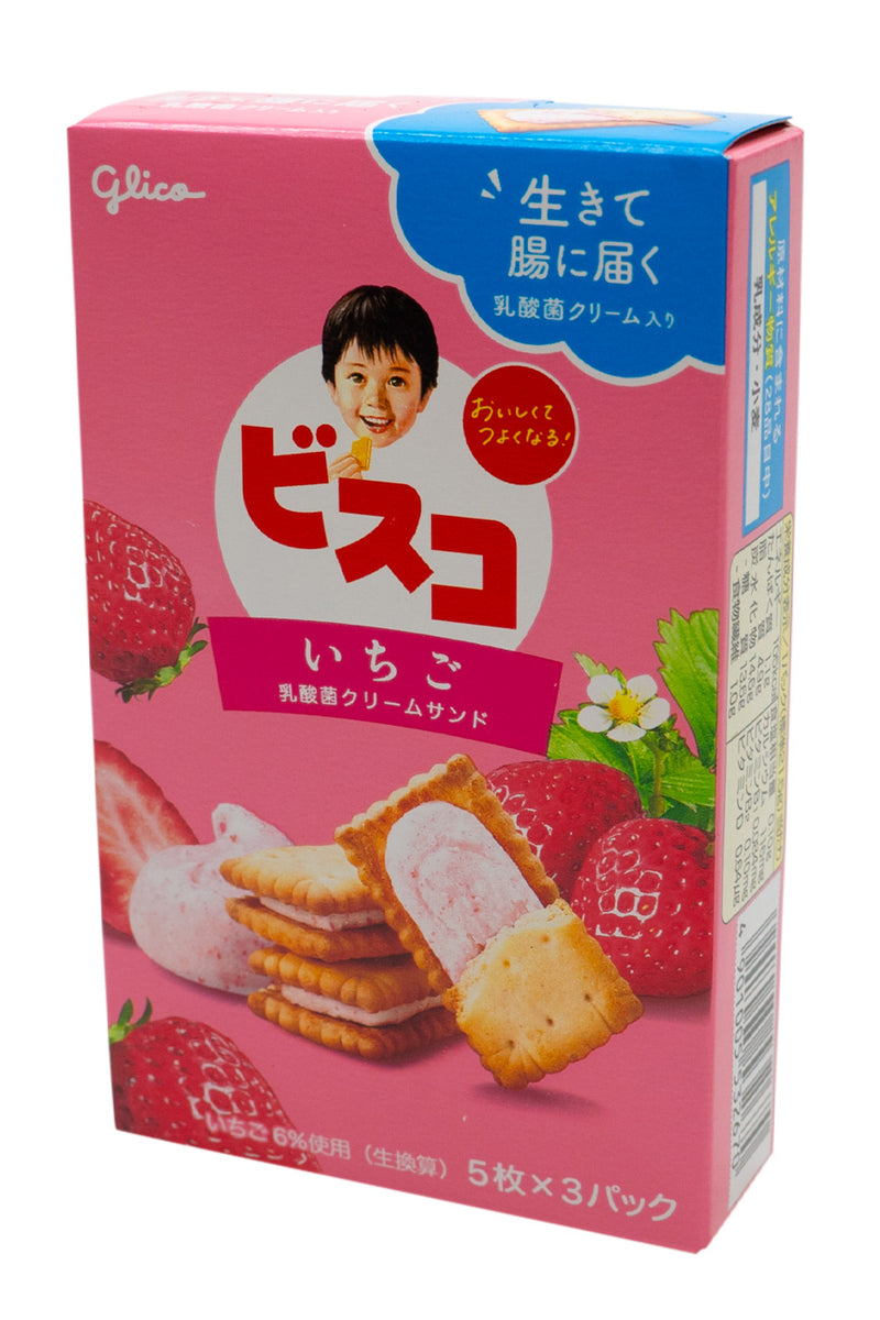 Glico BISCO ICHIGO Strawberry 64.5g (5pcX3pkt)