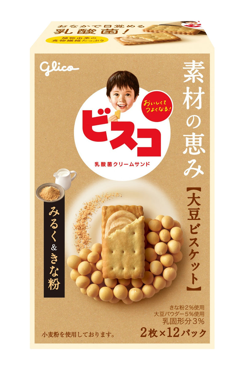 Glico BISCO Sozai no Megumi DAIZU SOY & Kinako 107.04g