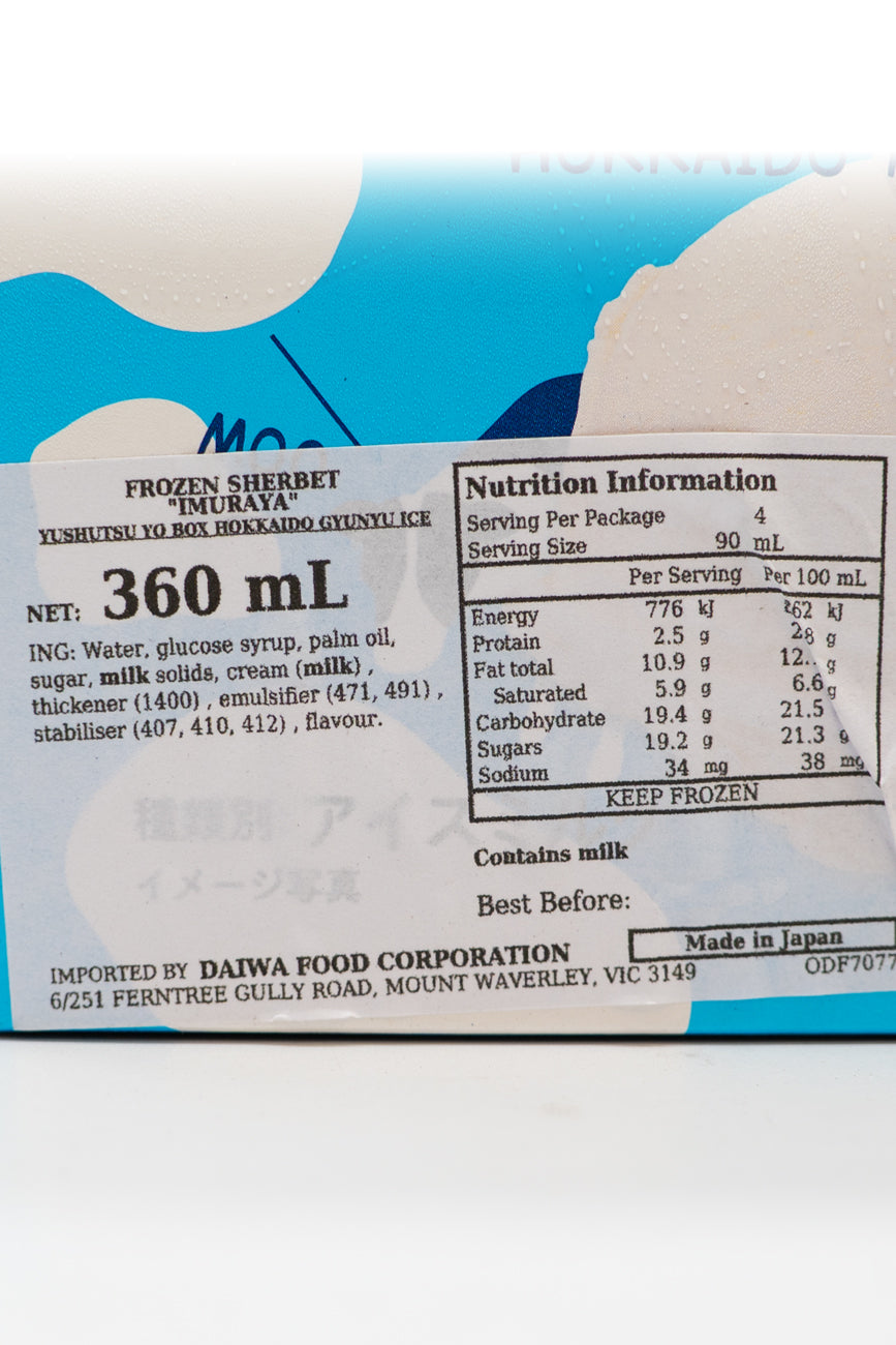 IMURAYA Hokkaido Milk Ice 360ml (4pc x 90ml)-Ichiba Junction