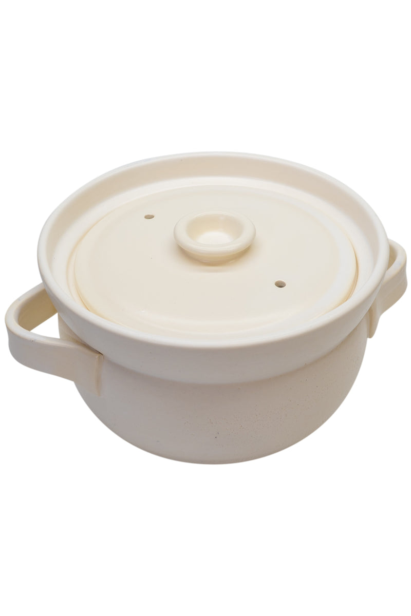 KAGETSU Inaho White Clay Pot Rice Cooker 4 Cups