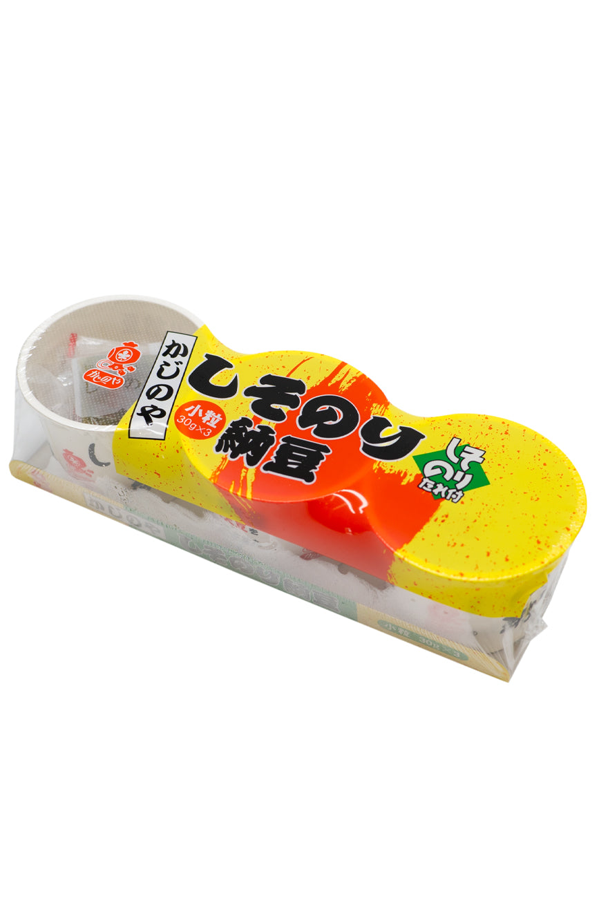 KAJINOYA Shisonori Natto Cup with Karashi Tare 90g (3 x 30g)-Ichiba ...