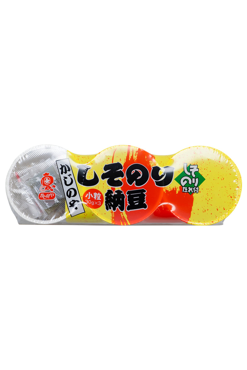 KAJINOYA Shisonori Natto Cup with Karashi Tare 90g (3 x 30g)