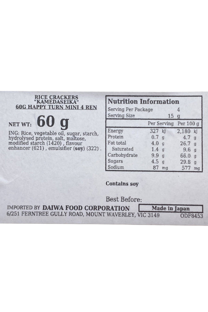 KAMEDA Happy Turn Mini 4Ren 60g (4pcX15g)-Ichiba Junction