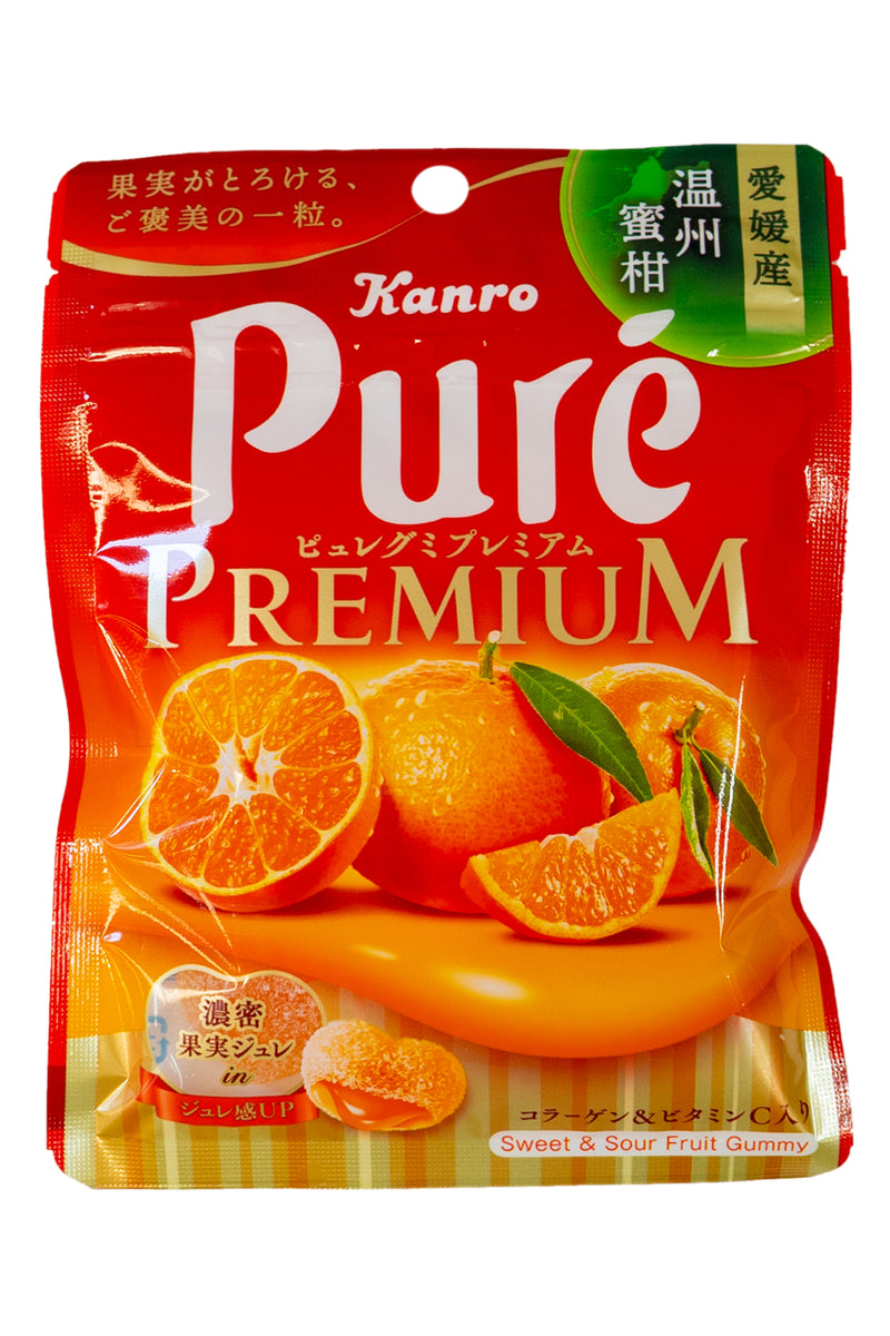 KANRO PURE Gummy Premium Ehime Unshu Mikan 54g