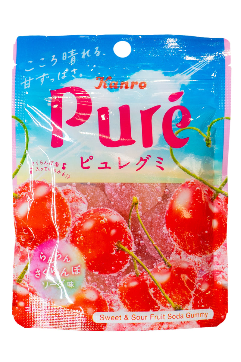 KANRO PURE Gummy Ranran Sakuranbo Cherry Soda 52g
