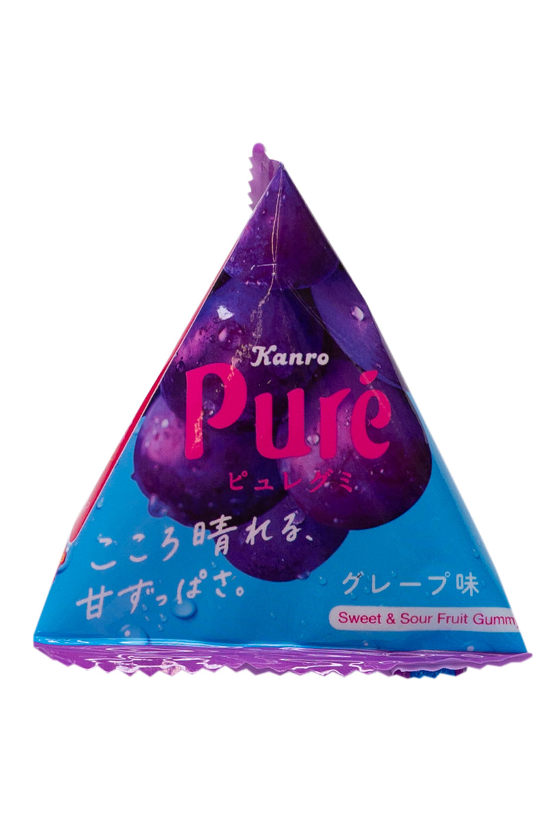 KANRO PURE Gummy Sankaku Triangle Grape 13g