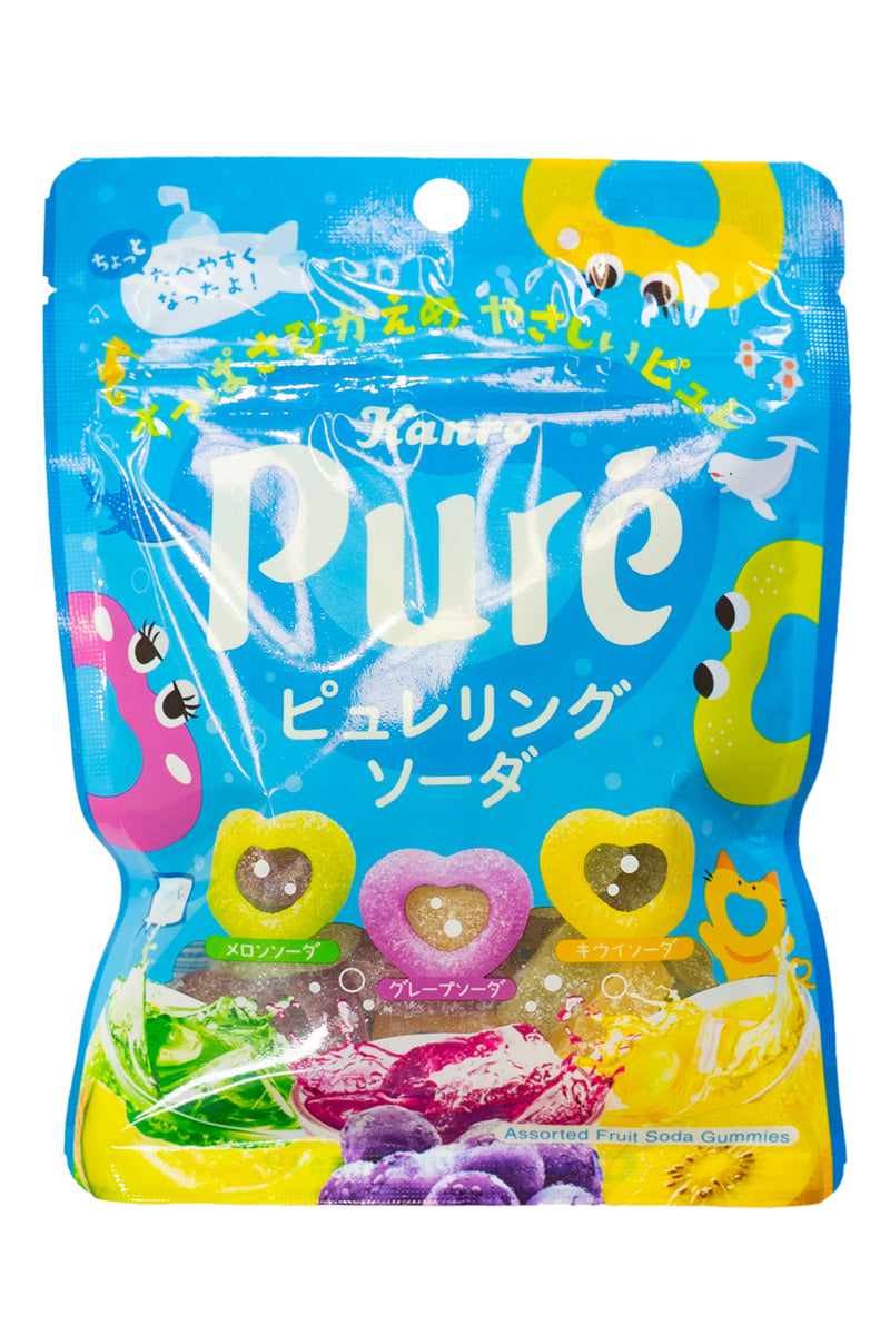 KANRO Pure Gummie Ring Soda 63g