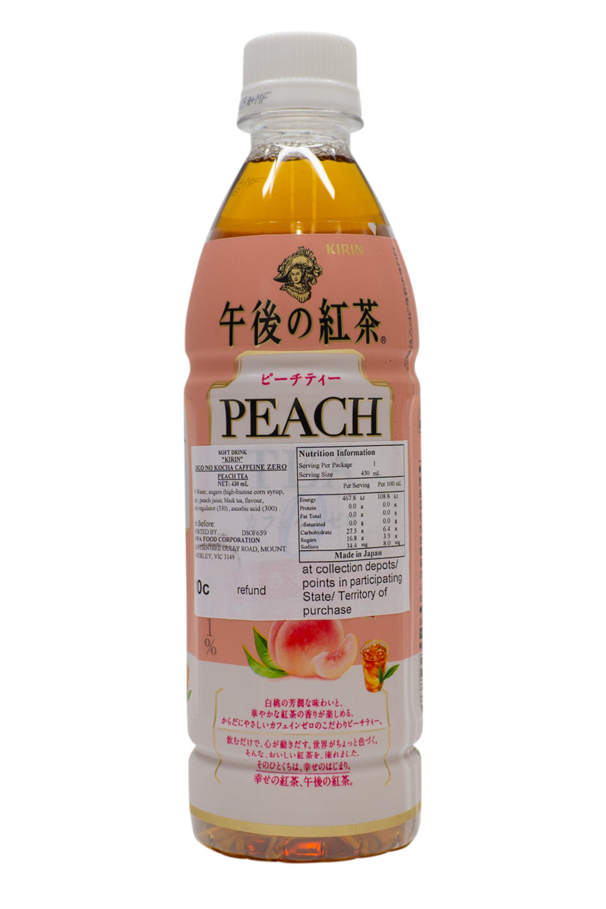 KIRIN Gogo no Kocha Caffeine Zero Peach Tea 430ml-Ichiba Junction