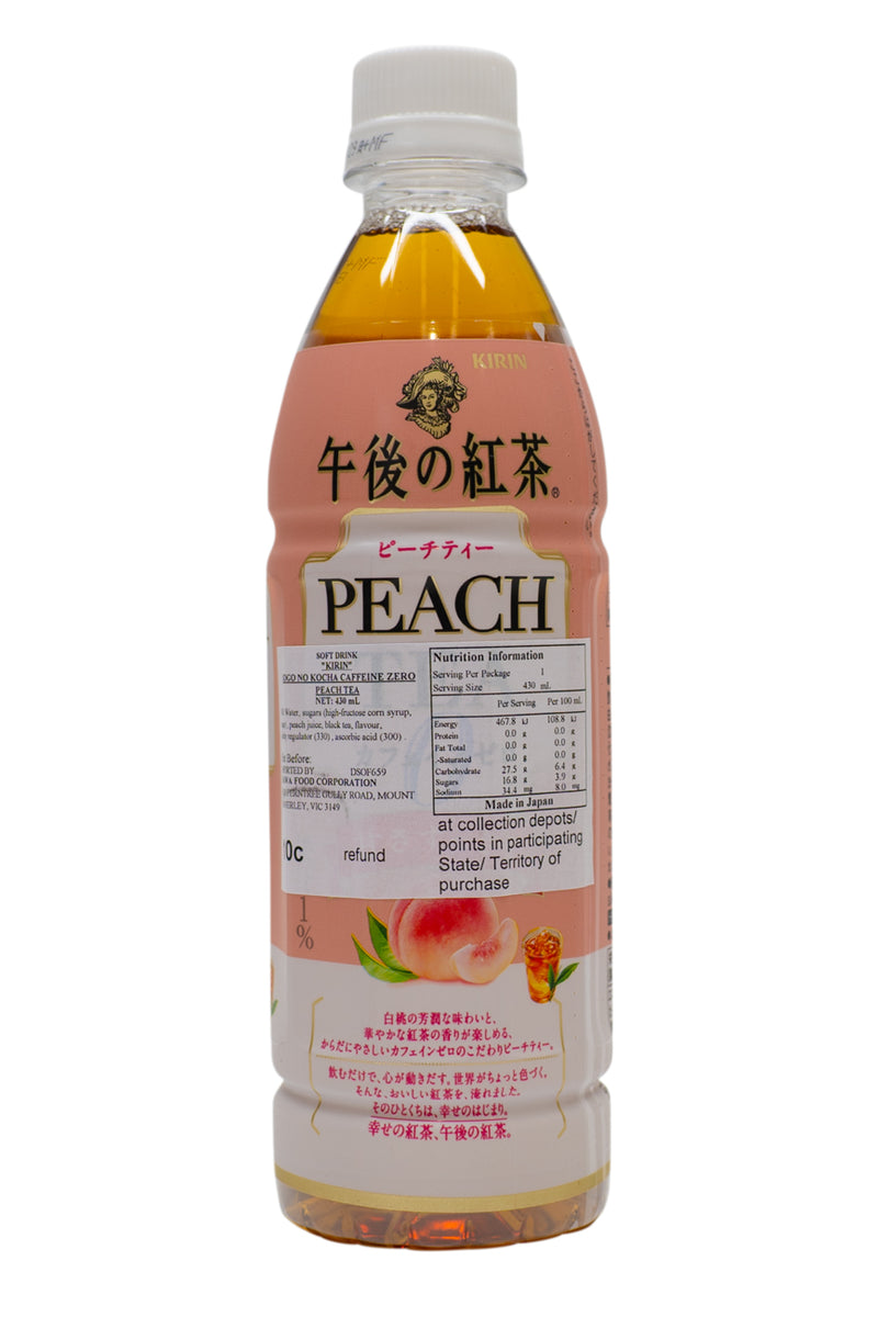 KIRIN Gogo no Kocha Caffeine Zero Peach Tea 430ml