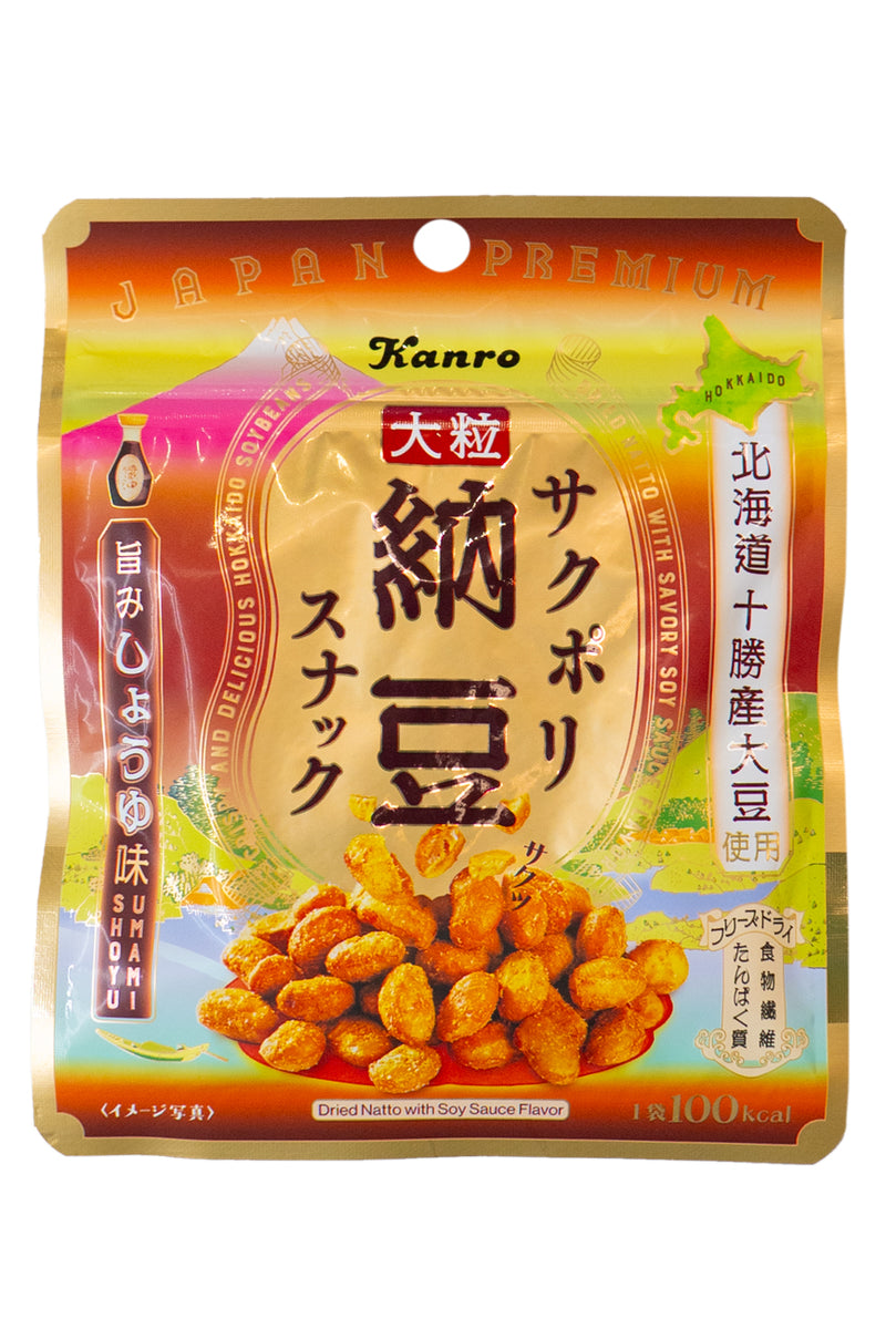 Kanro Sakupori Natto Snack Umami Shoyu Aji 21g