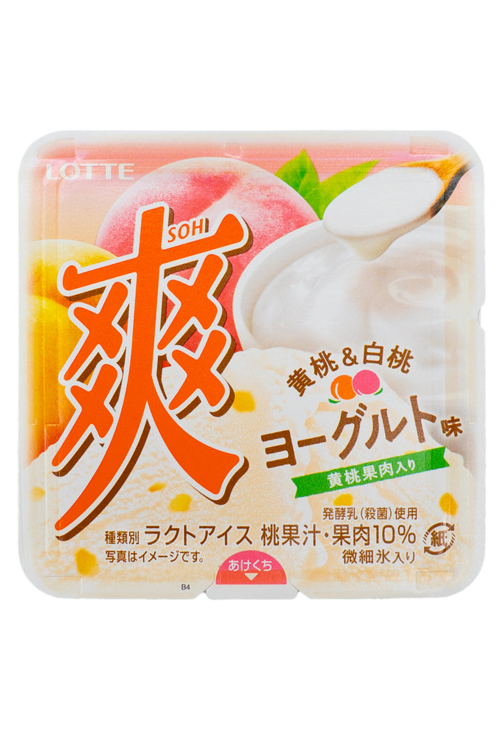 LOTTE SOH Yellow Peach & White Peach Yogurt 185ml-Ichiba Junction