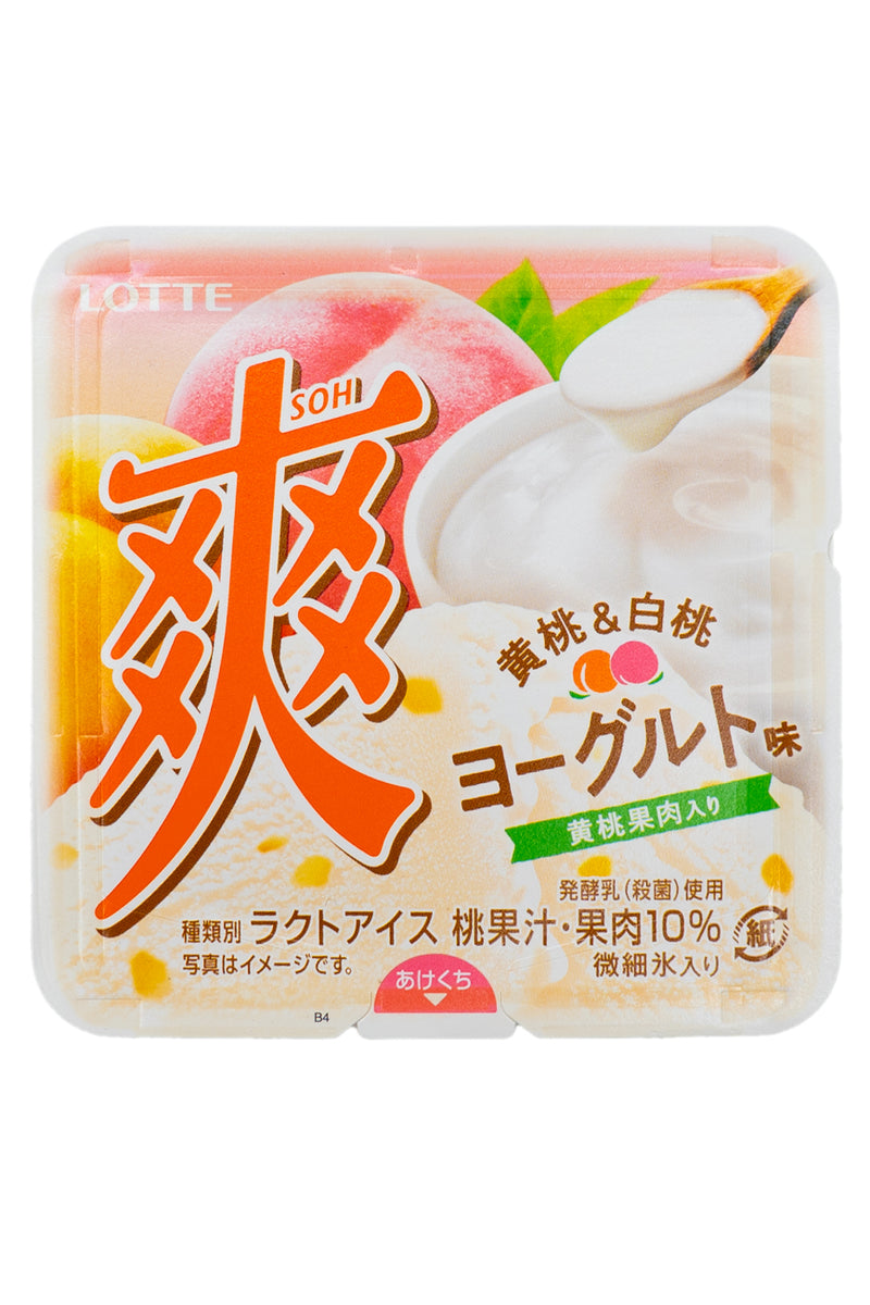 LOTTE SOH Yellow Peach & White Peach Yogurt 185ml