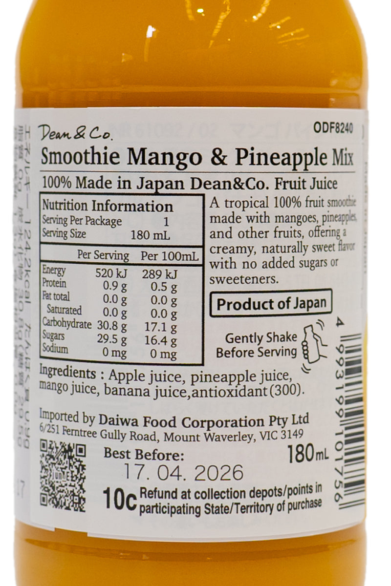 MARUKAI Smoothie Mango & Pineapple Mix180ml