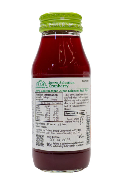 MARUKAI Junzo Selection Cranberry Juice 180ml