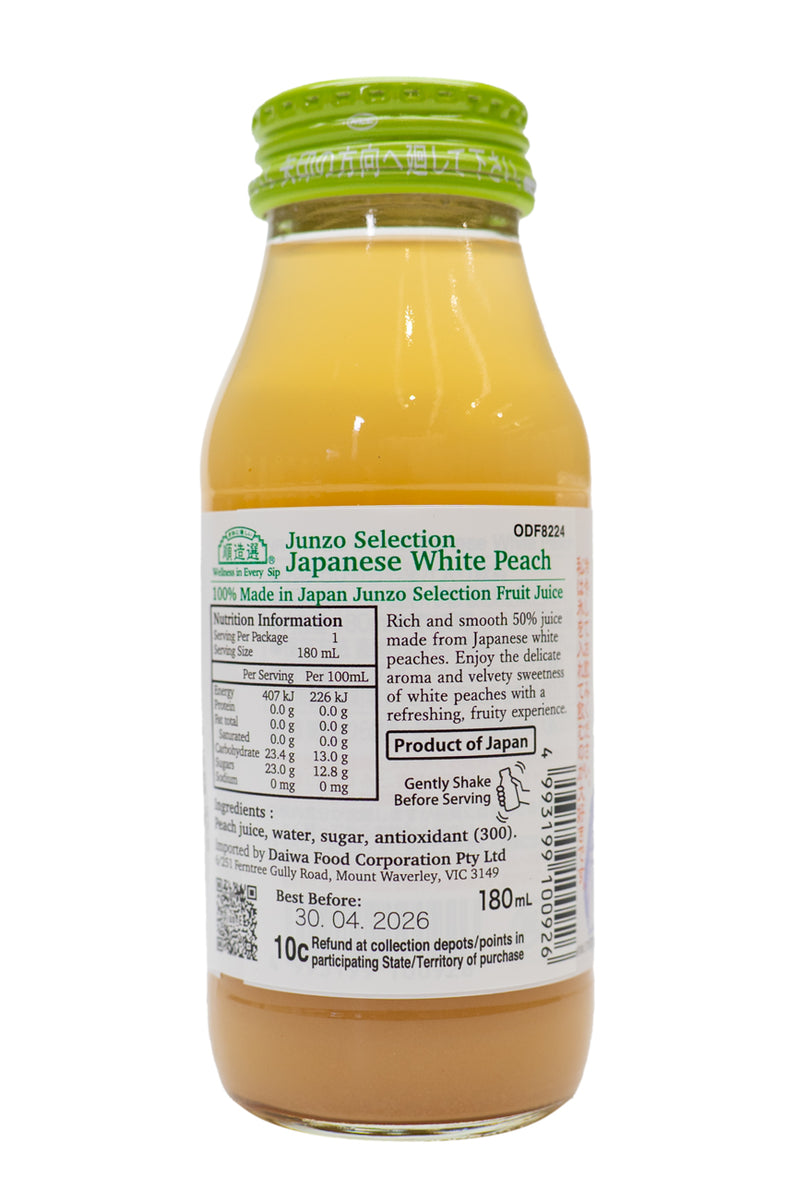 MARUKAI Junzo Selection Japanese Hakuto White Peach Juice 180ml