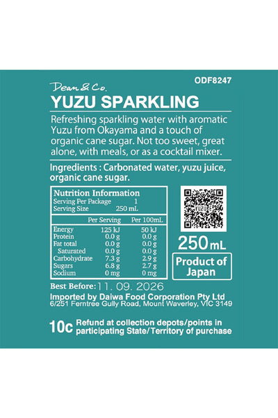 Marukai Dean & Co. Yuzu Sparkling 250ml