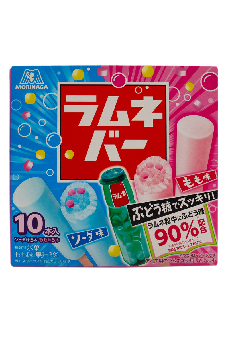 Morinaga Ramune Bar Soda & MOMO Peach 450ml (45ml X 10pc)