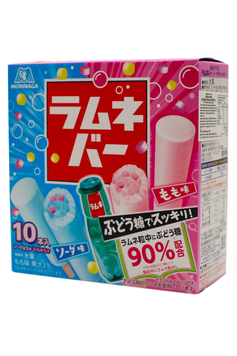 Morinaga Ramune Bar Soda & MOMO Peach 450ml (45ml X 10pc)