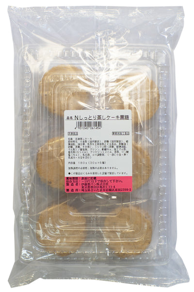 NIPPN N Shittori Mushi Cake Kokuto Black Sugar 180g (30g x 6p)