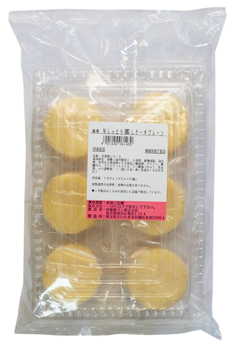 NIPPN N Shittori Mushi Cake Plain 180g (30g x 6pc)