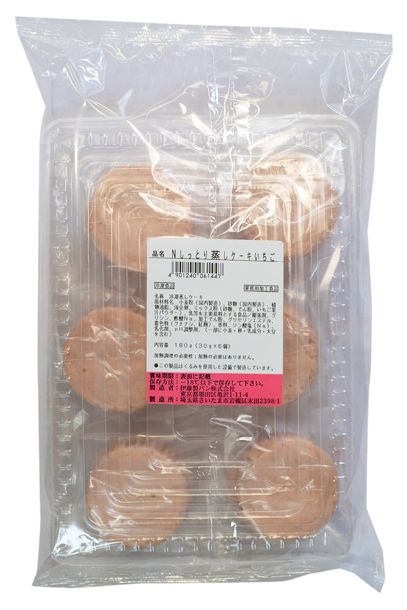 NIPPN N Shittori Mushi Cake Strawberry 180g (30g x 6pc)