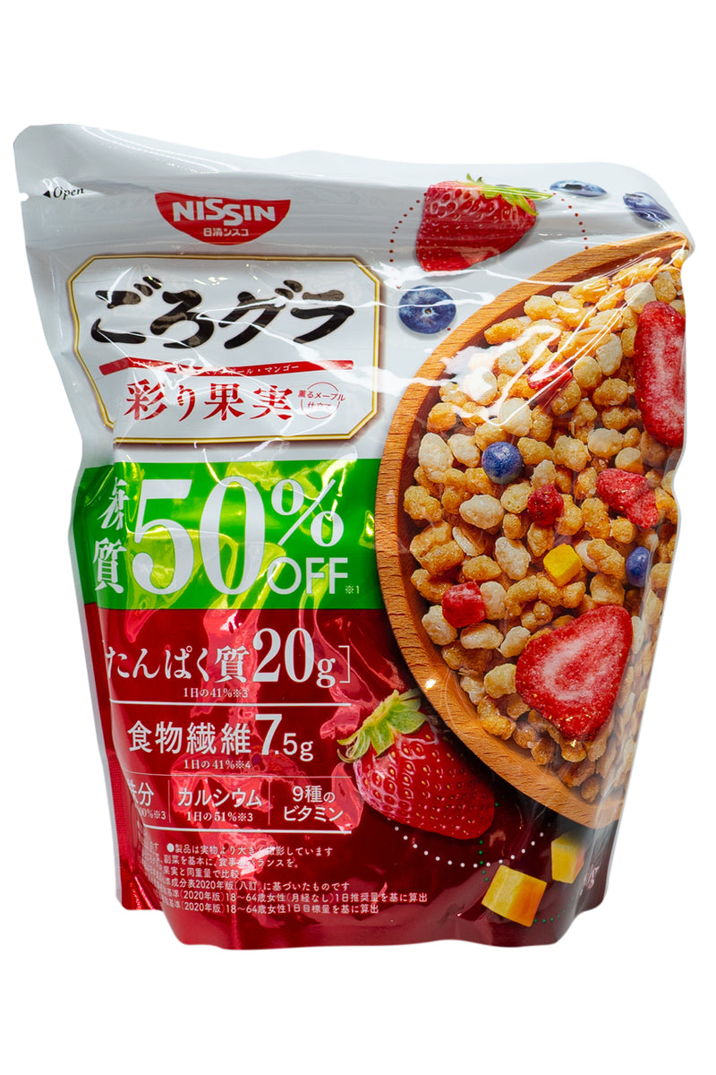 NISSIN Gorogura 50% Less Carbohydrate Irodori Kajitsu Fruits 350g