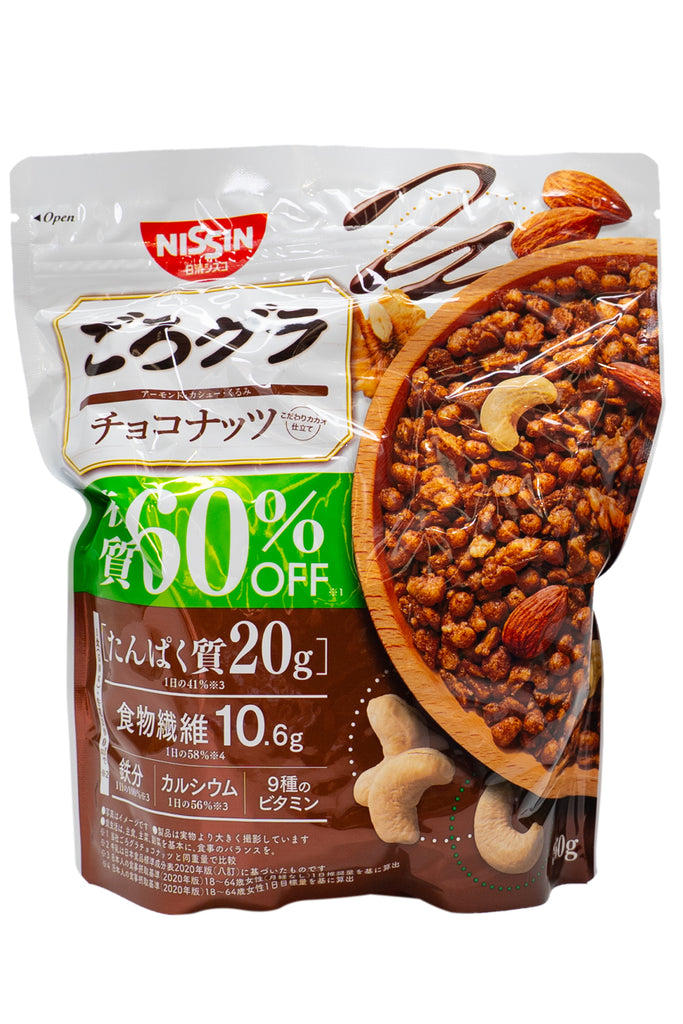 NISSIN Gorogura 60% Less Carbohydrate Choco Nuts 300g-Ichiba