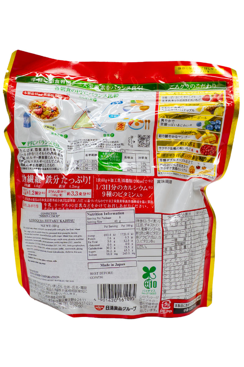 NISSIN Gorogura Zeitaku Kajitsu Luxurious Fruit 320g