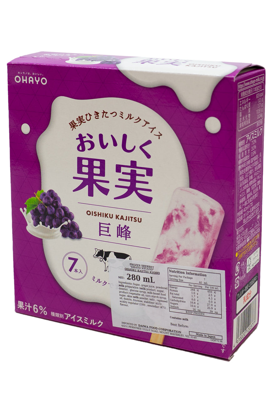 OHAYO Oishiku Kajitsu Kyoho 280ml (7pc x 40ml)-Ichiba