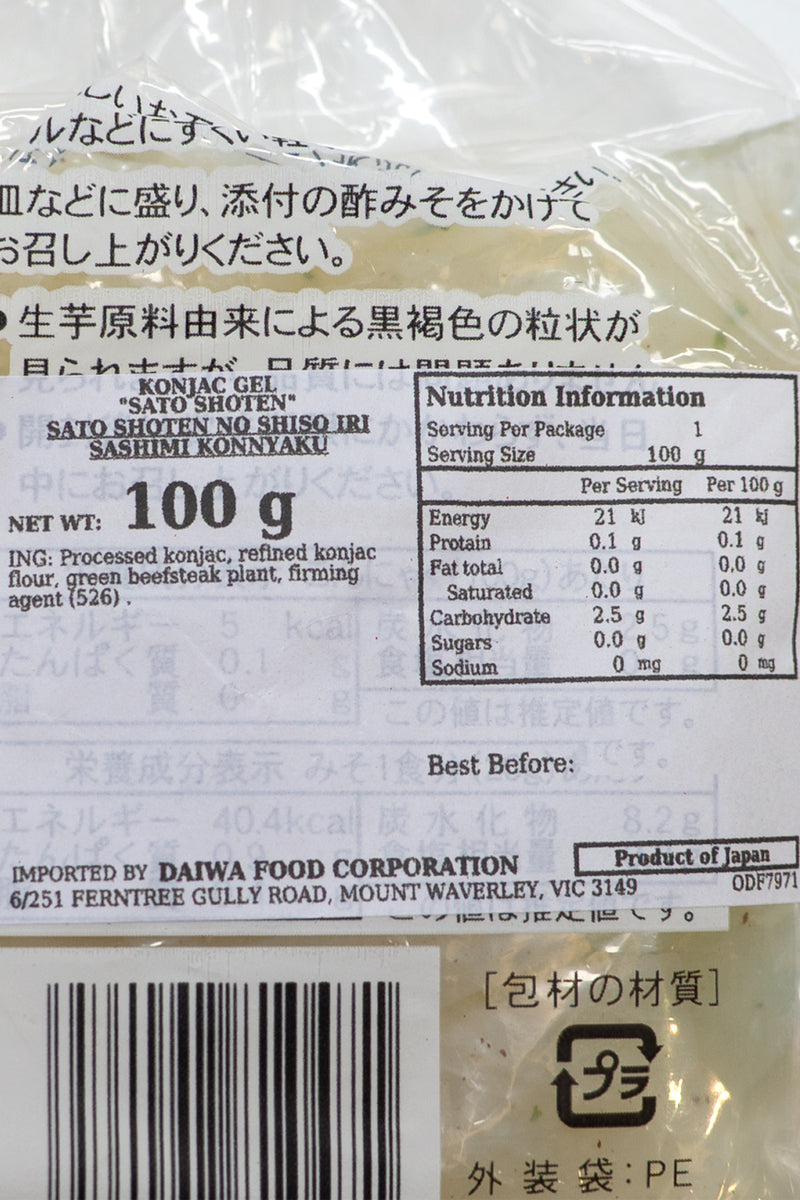 SATO Sashimi Konnyaku with Shiso 100g