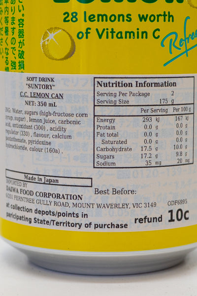 SUNTORY C.C. Lemon 350ml Can