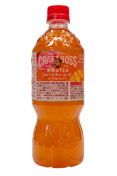 SUNTORY Craft Boss Fruits Tea Ade Peach & Mango 600ml