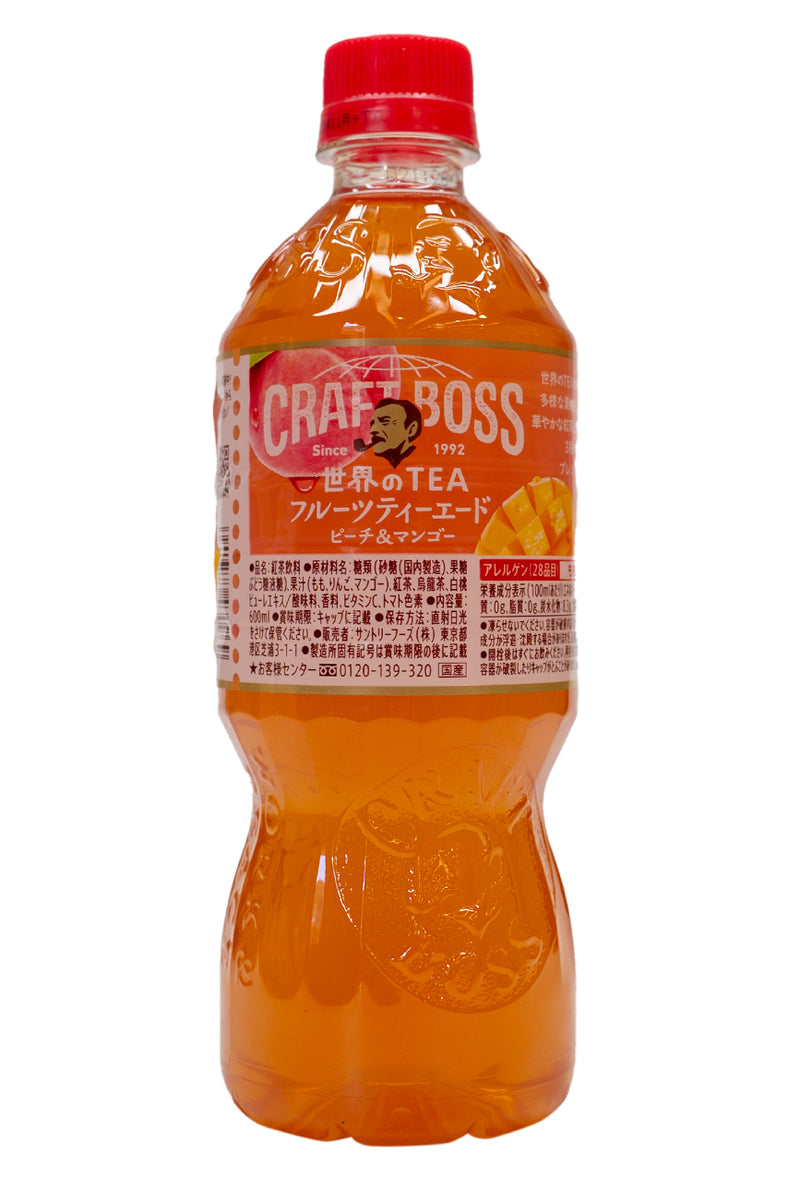 SUNTORY Craft Boss Fruits Tea Ade Peach & Mango 600ml
