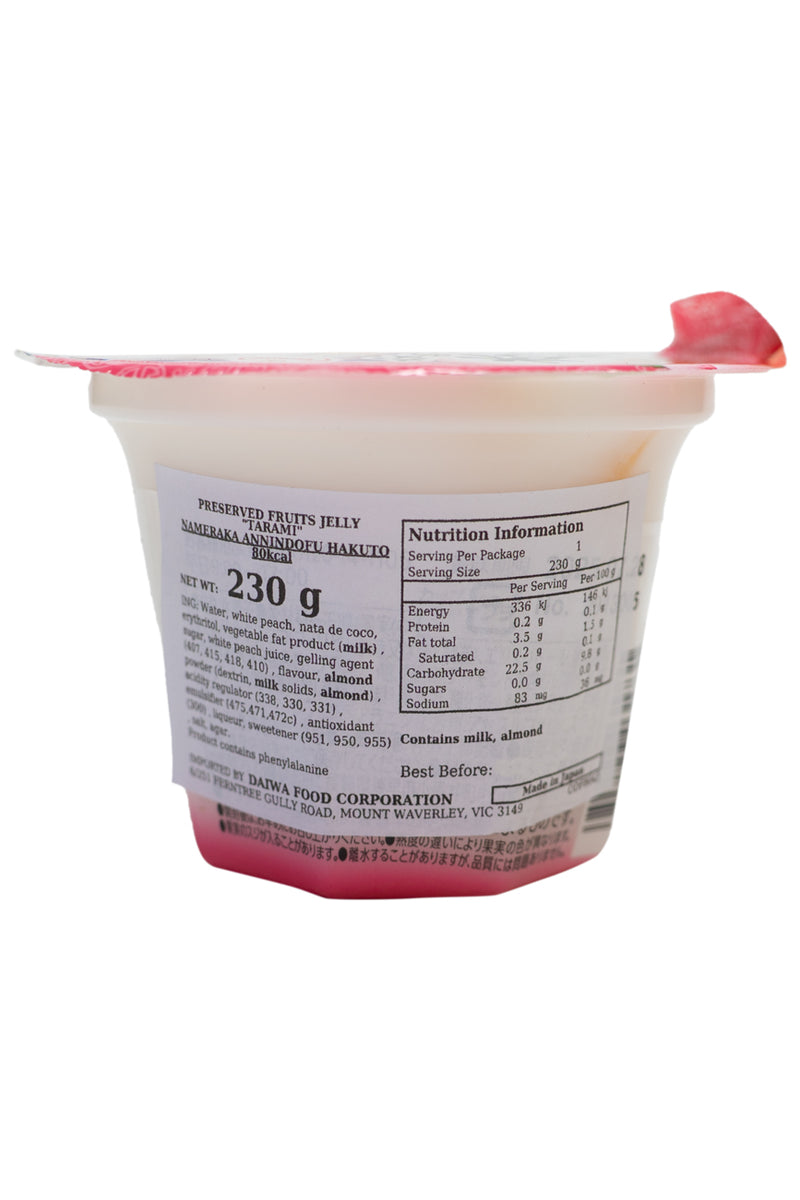 TARAMI Nameraka Annin Tofu Peach (Hakuto) 80kcal 230g