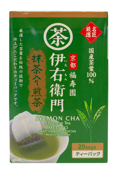 UJI no TSUYU IEMON Sencha with Meisho Gensen Matcha 40g (20p x 2g)