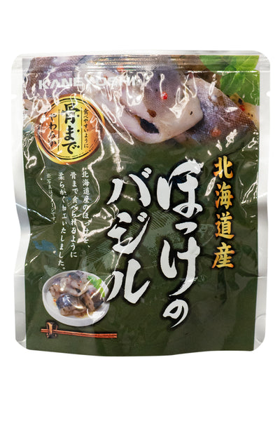 Kaneyoshi Retort HOKKE no Basil (Boiled Atka Mackerel with Basil) 80g